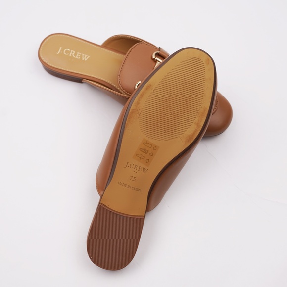 New JCREW Size 7.5 Slip on Mules in Cedar Wood $118 CE500 - Picture 6 of 6